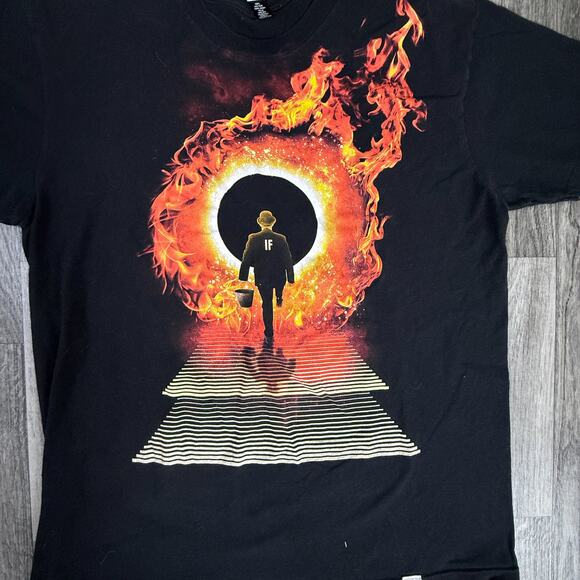 The Imaginary Foundation “IF” Black Graphic Tee 100% Cotton Made in USA - Picture 6 of 7